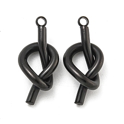 Черный 304 подвески из нержавеющей стали, узел очарования, чёрные, 19x9x5 мм, отверстие : 1.4 мм