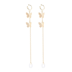 Golden Creative Butterfly Earring Strap, Brass Cuff Earring with Long Tassel, Bluetooth Headset Anti-lost Earrings, Golden, 125mm