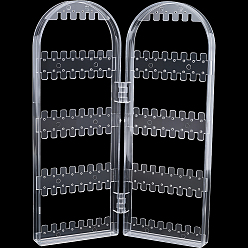 Прозрачный Пластиковые складные экраны для сережек PS с 2 складными панелями, подвесной держатель для органайзера для украшений, форма арки, прозрачные, 21.5x2x28 см