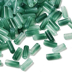 Морско-зеленый Непрозрачные акриловые бусины, имитирующие драгоценные камни, колонка, цвета морской волны, 13x5 мм, отверстие : 1.8 мм, Около 1953 шт / 500 г