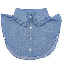 Стально-синий Съемные хлопковые воротники для рубашек, край аппликации для шитья одежды, аксессуары для одежды diy, стальной синий, 310x365x5 мм