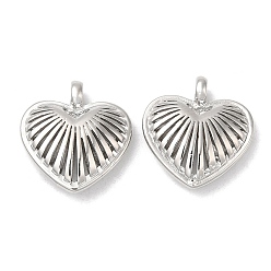 Платинированный Латунь прелести, без никеля , шарма сердца, Реальная платина, 16x15x4.5 мм, отверстие : 2 мм