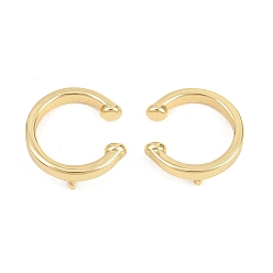 Настоящее золото 18K Латунные ушные манжеты, с петлей, без кадмия и без свинца, долговечный, стойки покрытие, реальный 18 k позолоченный, 14.4x14x2.5~4.5 мм, отверстие : 1.2 мм
