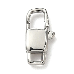 Нержавеющая Сталь Цвет 304 нержавеющая сталь застежка когтя омара, прямоугольные, цвет нержавеющей стали, 16x8x4 мм, отверстие : 3x2.5 мм