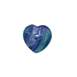 Флюорит Натуральный флюорит сердце пальмового камня, массажные инструменты, карманный камень для медитации баланса энергии, 30x30x15 мм