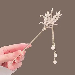 Leaf Alloy Hair Sticks, Hair Accessories for Women & Girls, Leaf, 180mm
