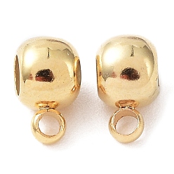 Настоящее золото 24K Поручни из латунной трубки, петля под залог, ползунки, без кадмия и без свинца, реальный 24 k позолоченный, 6x4x3.5 мм, отверстия : 1.2 mm и 1 мм