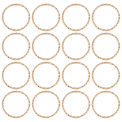 Настоящее золото 18K 50 латунные соединительные кольца шт., пайки, без никеля , реальный 18 k позолоченный, 18x1 мм, внутренний диаметр: 16 мм