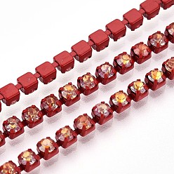 (123L) Белый крем непрозрачный блеск Железо горный хрусталь чашка цепи, с катушкой, огнеупорный кирпич, 2.8x3x2.5 мм, около 29.99 футов (9.14 м) / рулон