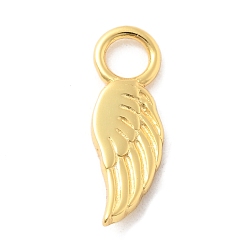 Wing 925 серебряные шармы, золотые, с печатью 925, крыло, 13x4.5x1 мм, отверстие : 2.5 мм