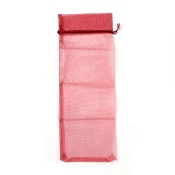 Crimson Organza Bags, Rectangle, Crimson, 37x14cm