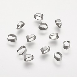 Нержавеющая Сталь Цвет Устойчив к потускнению 304 защелкивающиеся дужки из нержавеющей стали, цвет нержавеющей стали, 7x5x3.5 мм