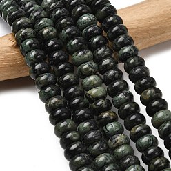 Яшма Камбаба Натуральные пряди камбабы из яшмы, рондель, 10.5x6.5 мм, отверстие : 0.8 мм, около 59 шт / нитка, 14.69'' (37.3 см)