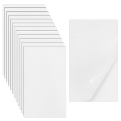 Белый 12шт. самоклеящийся силиконовый коврик, прямоугольные, белые, 127x76x1.7 мм