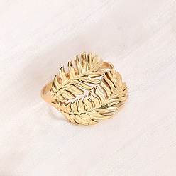 Настоящее золото 18K 304 открытые манжеты из нержавеющей стали для женщин, лист, ионное покрытие (ip), реальный 18 k позолоченный, 2~20 мм, внутренний диаметр: 20 мм