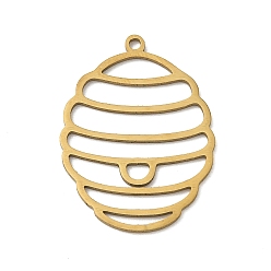 Golden 201 Stainless Steel Pendants, Honeycomb Charms, Cut-Out, Golden, 26.5x20x1mm, Hole: 1.4mm