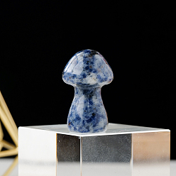Содалитовое Натуральная содалитовая грибная статуя, для украшения домашнего рабочего стола, 38 мм