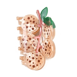 Litchi Заколки для волос с когтями из ацетата целлюлозы (смола), С золотыми результатами железа, личи, 80x45x53.5 мм