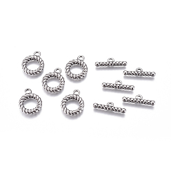 Нержавеющая Сталь Цвет Устойчивы к потускнению 304 застежки-тоглы из нержавеющей стали, для изготовления ювелирных изделий DIY, цвет нержавеющей стали, Кольцо: 19x15x3 mm, отверстие : 2.5 мм, внутренний диаметр: 9 мм, бар: 21x6.5x3 mm, отверстие : 2 мм