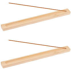 Мокасин 2шт. бамбуковая подставка для благовоний, домашний офис чайхана дзен буддийские принадлежности, прямоугольные, мокасин, 230x19.5x10 мм