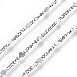 Нержавеющая Сталь Цвет Устойчивые к потускнению 304 цепи из нержавеющей стали, витые цепочки, пайки, цвет нержавеющей стали, 1.3~2 мм