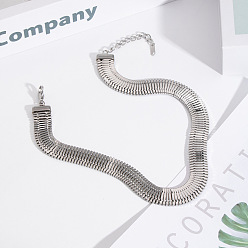 Нержавеющая Сталь Цвет 304 женские ожерелья-цепочки из нержавеющей стали, цвет нержавеющей стали, 15.67 дюйм (39.8 см)