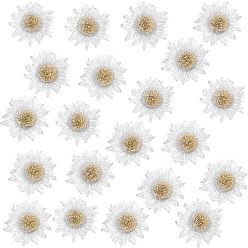 Goldenrod Epoxy Resin Pendants, with Golden Foil, Flower, Goldenrod, 33x33x5~6mm, Hole: 1.4mm
