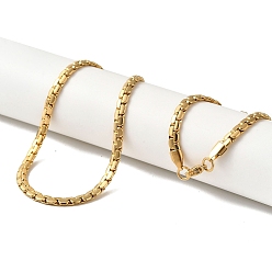 Золотой Ионное покрытие (ip) 304 ожерелья из змеиной цепи из нержавеющей стали, золотые, 23.70x0.18 дюйм (60.2x0.45 см)