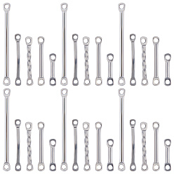 Нержавеющая Сталь Цвет 100шт 5 стили 304 подвески из нержавеющей стали, арка и поворот и стержень, разнообразные, цвет нержавеющей стали, 10~25x1.2~2x1~3 мм, отверстие : 1~1.2 мм, 20 шт / стиль