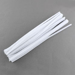 White 11.8 inch Pipe Cleaners, DIY Chenille Stem Tinsel Garland Craft Wire, White, 300x5mm