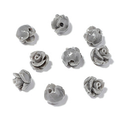 Серый Бусины из искусственной коралловой смолы, для материалов для изготовления аксессуаров своими руками, серые, 6 мм, отверстие : 1.4 мм