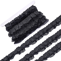 Schwarz 5m Polyacrylfaserband, für Kleidungszubehör, Schwarz, 1-5/8 Zoll (40 mm)