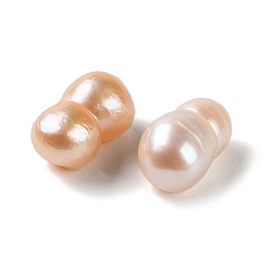 Antique White Natural Keshi Pearl Cultured Freshwater Pearl Beads, Baroque Pearls, Undrilled/No Hole, Gourd, Antique White, 12~17x7.5~10.5mm