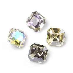 (52) Непрозрачная лаванда K 9 кабошоны из стеклянного страза, назад назад, граненые, квадратный, разноцветные, 6x6x4.2 мм