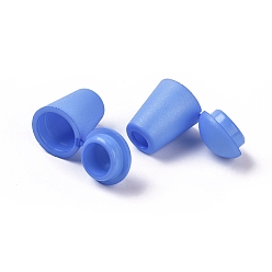 Небесно-голубой Пластиковые съемные колпачки, с запирающейся крышкой, для рюкзаков, голубой, 18x12 мм, отверстие : 4.5 мм