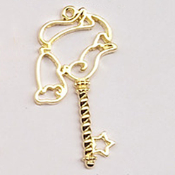 Водолей Подвесные подвески из сплава, для diy уф смолы, эпоксидная смола, Прессованные цветочные украшения, без кадмия и без свинца, созвездие, золотые, Водолей, 49x20x2.5 мм