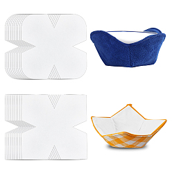 Белый 20 шт 2 стиль фетровая ткань ватин для квилтинга чаша уютный шаблон узора, белые, 248x248x3 мм, 10 шт / стиль