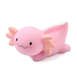 Pink Estatuilla de ajolote de resina opaca de animales marinos, para la decoración de escritorio de micro paisajes para la oficina en casa, rosa, 19.5x34x26 mm