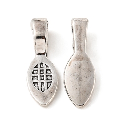 Античное Серебро Сплав клея на плоские площадки поручительств, кулон с конским глазом, античное серебро, 22x7x1.5~5 мм, отверстие : 5x3 мм