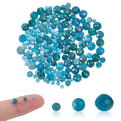 Апатит 150 шт 3 стили бусины из натурального апатита, граненые, круглые, 2~4 мм, отверстие : 0.5~1 мм, 50 шт / стиль