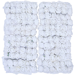 Белый 288 шт. искусственные цветы из пенопласта и железа, для свадебного прохода центральные столовые конфетти вечерние сувениры украшения дома, белые, 17.5~18.5x14.5~19.5x14 мм, 144 шт / комплект