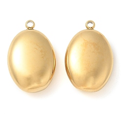 Oval 304 подвески из нержавеющей стали, ручная полировка, золотые, ионное покрытие (ip), овальные, 18.5x11.5x5.5 мм, отверстие : 1.4 мм