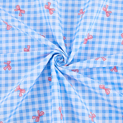Bleu Bleuet Tissu en coton, accessoires du vêtement, Motif tartan et nœud papillon, bleuet, 1000x1600x0.2mm