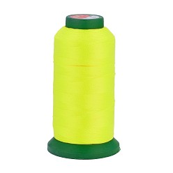 Yellow Polyester Sewing Threads, Temperature Heat Resistant Threads, DIY Leather Sewing Craft, Bookbinding, Shoe Repairing, Yellow, 0.3mm, 1800m/roll