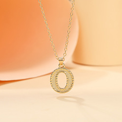 Letter O Ожерелья с подвесками в виде инициалов из сплава, золотые, Письмо O, 18.31 дюйм (46.5 см)