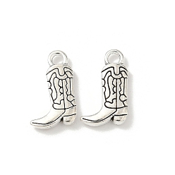 Античное Серебро Сплавочные подвески тибетского стиля, ботинок, без кадмия и без свинца, античное серебро, 17.5x11x2.5 мм, отверстие : 2 мм, 709 шт / 1000 г