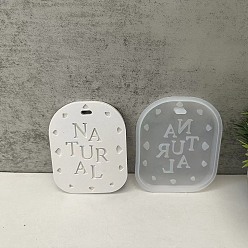 Rectangle DIY силиконовые формы кулон, формы для литья смолы, для уф-смолы, изготовление изделий из эпоксидной смолы, белые, прямоугольные, 101x81x9 мм, отверстие : 10x4 мм