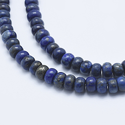 Lapis Lazuli Natural Lapis Lazuli Beads Strands, Dyed, Rondelle, 6~6.5x3~4mm, Hole: 1mm, about 105pcs/strand, 15.7 inch(40cm).