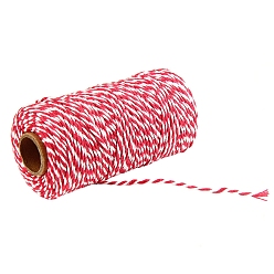 Красный Нити хлопчатобумажные, макраме шнур, декоративные нитки, для поделок ремесел, упаковка подарков и изготовление ювелирных изделий, красные, 2 мм, около 109.36 ярдов (100 м) / рулон