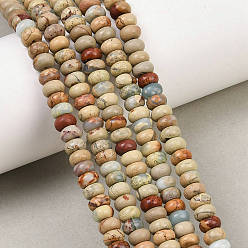 Шушан Камень Натуральный камень Шушан бисер нитей, рондель, 6.5x4.5 мм, отверстие : 0.9 мм, около 86 шт / нитка, 15.08 дюйм (38.3 см)